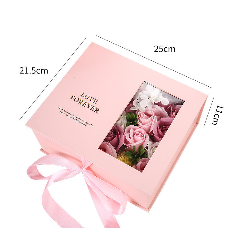 Valentine's Day Birthday Flip Love Letter Flower Box Soap Flower Suit Gift Box