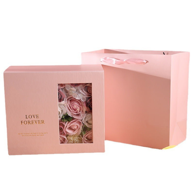 Valentine's Day Birthday Flip Love Letter Flower Box Soap Flower Suit Gift Box