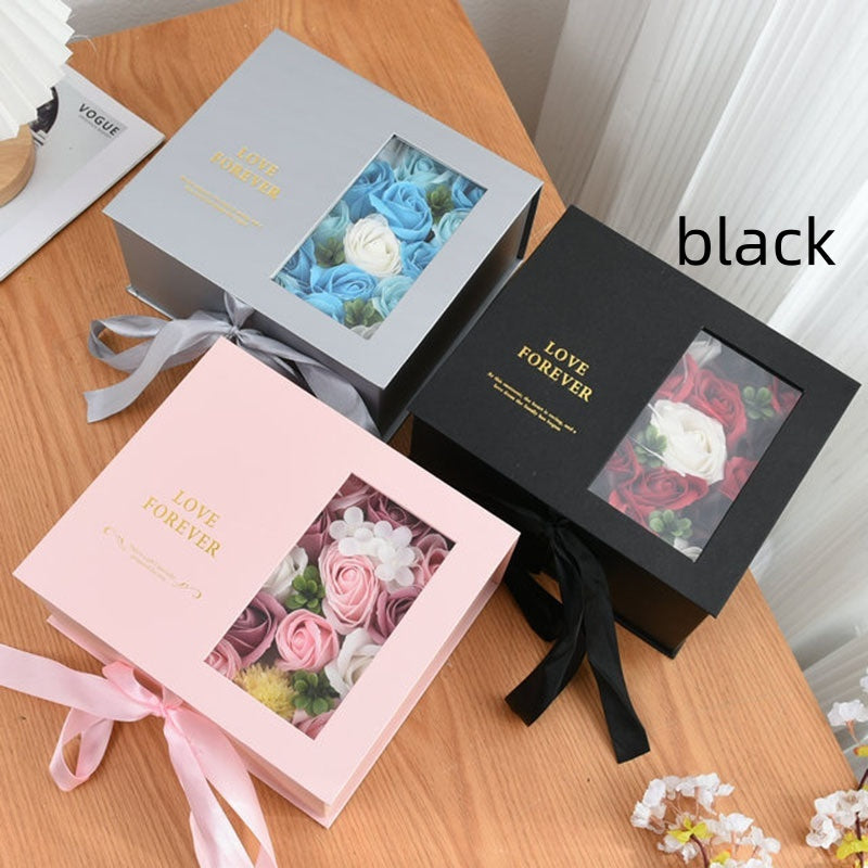 Valentine's Day Birthday Flip Love Letter Flower Box Soap Flower Suit Gift Box