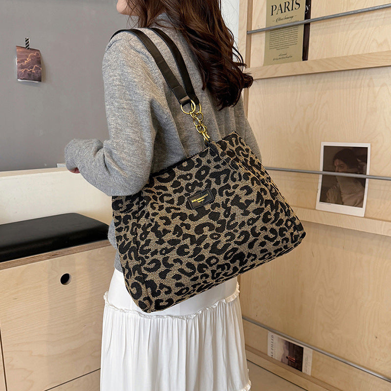 leopard tote