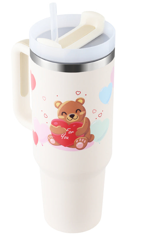 Tumbler With Handle Straw Insulated