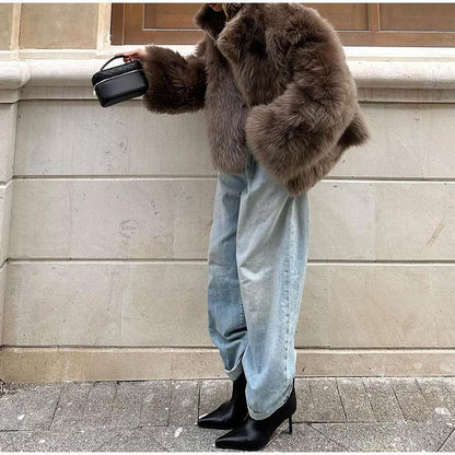 Buy latest trending plush fur coat.