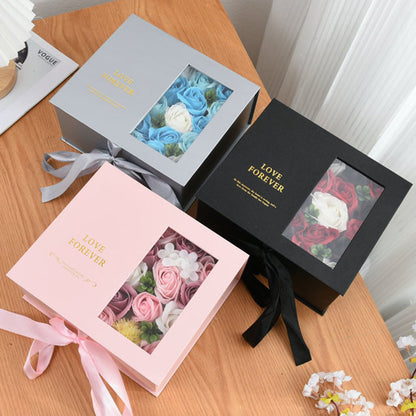 Valentine's Day Birthday Flip Love Letter Flower Box Soap Flower Suit Gift Box