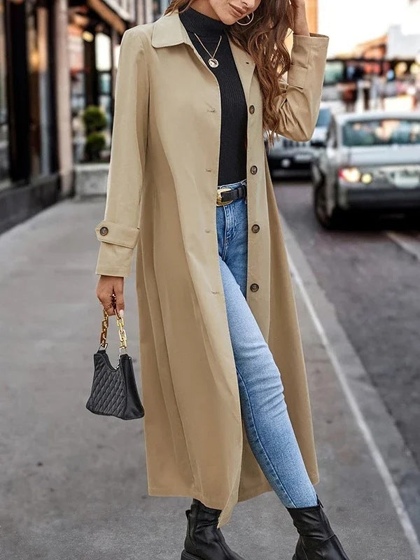 Buy Casual button trench coat online.