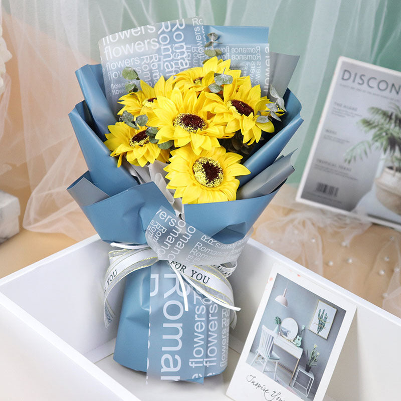 Fashion Simple Sunflower Soap Flower Bouquet