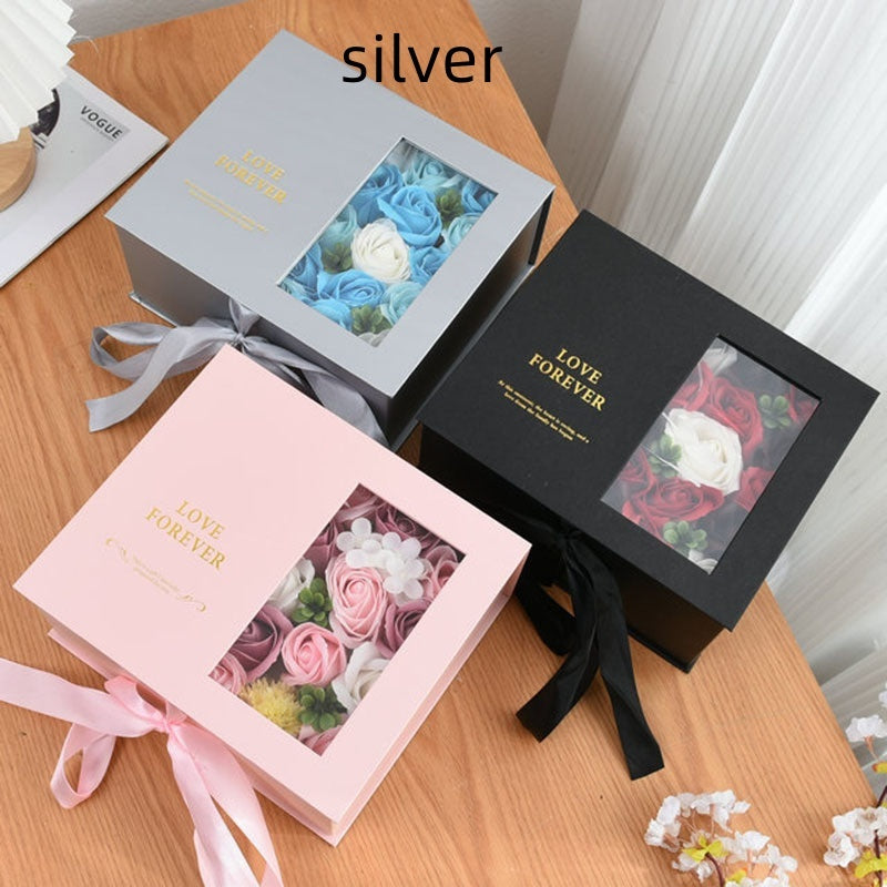 Valentine's Day Birthday Flip Love Letter Flower Box Soap Flower Suit Gift Box