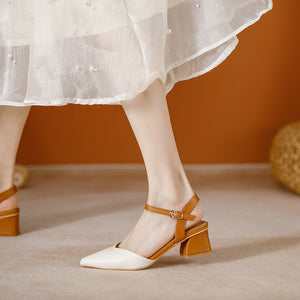 Buy summer French women's chunky heels.