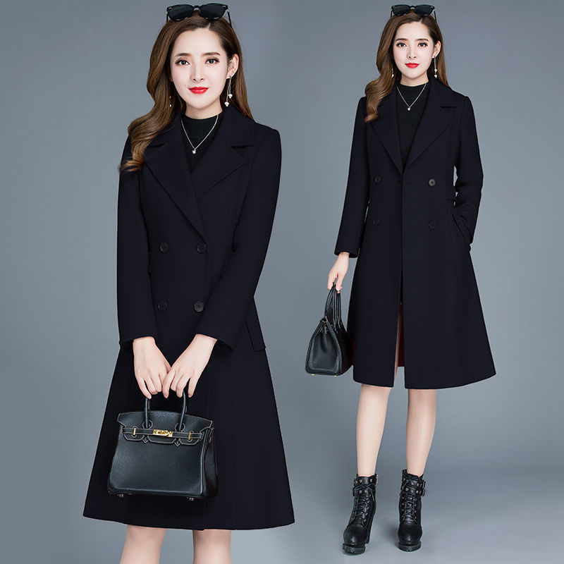 Latest mid-length woolen coat