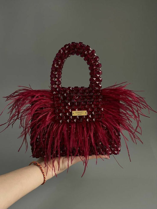 Crystal Feather Bag