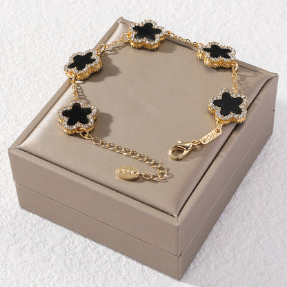 Diamond Five-pointed Star Petals Fashion Temperamental Bracelet