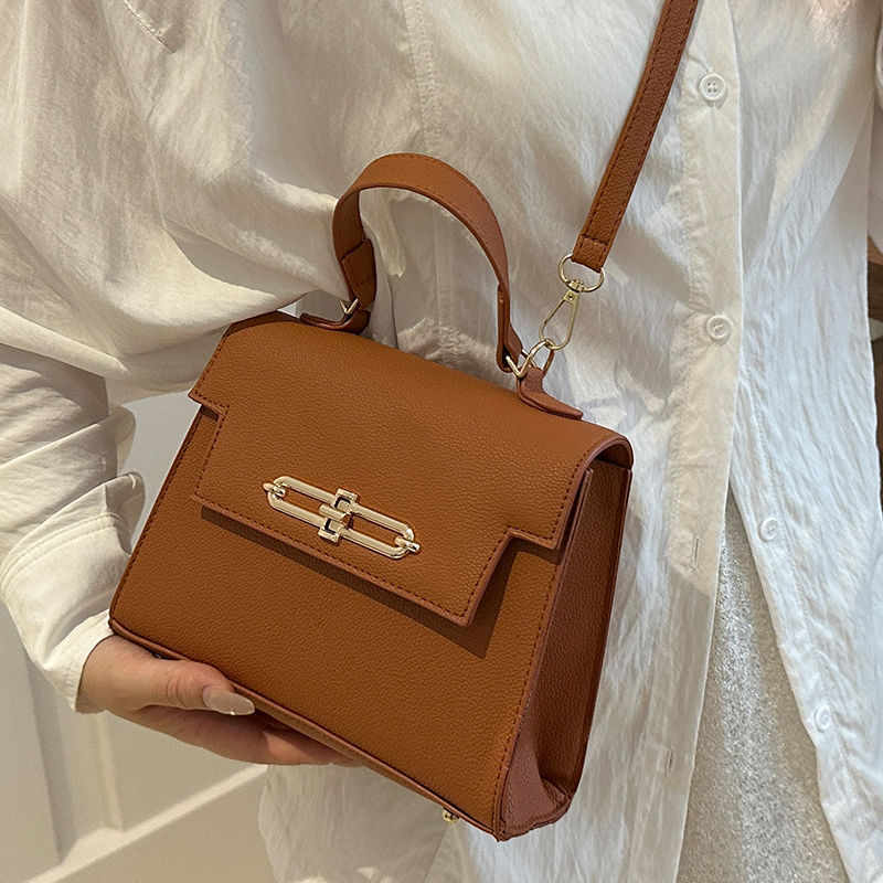 Buy Elegant brown structured crossbody bag for women