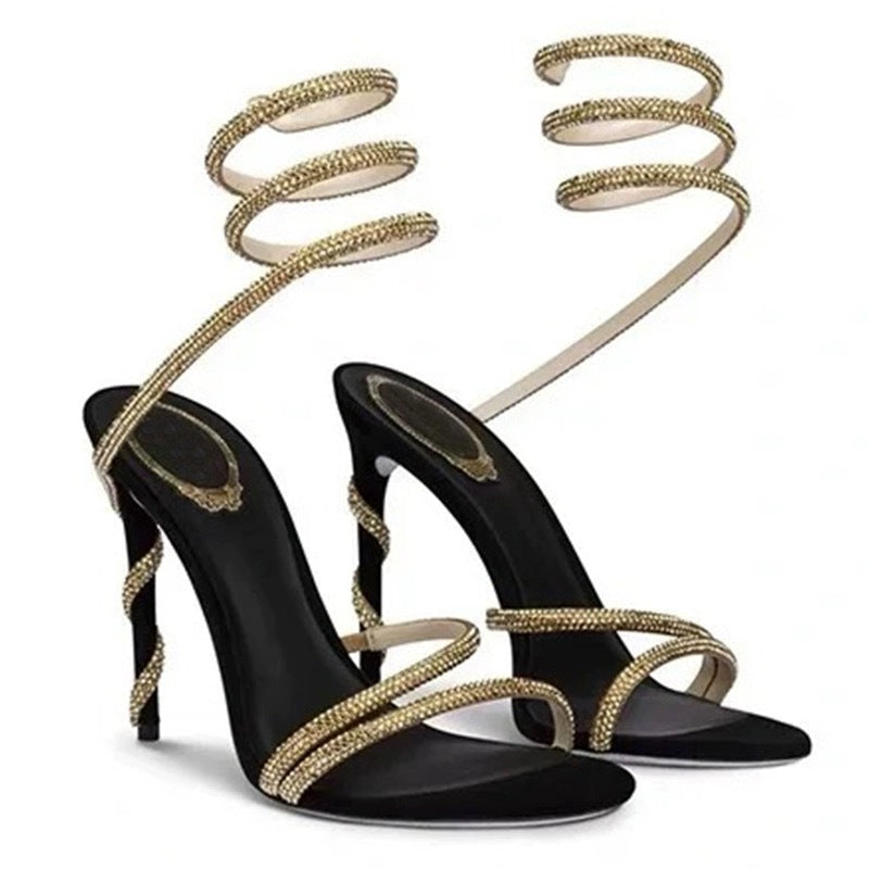 buy Stylish serpent design heels