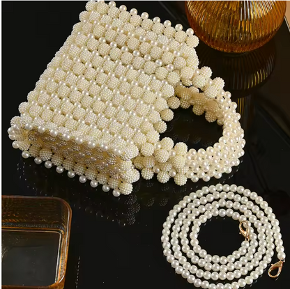 Shop trendy fashionable pearl beaded bag 