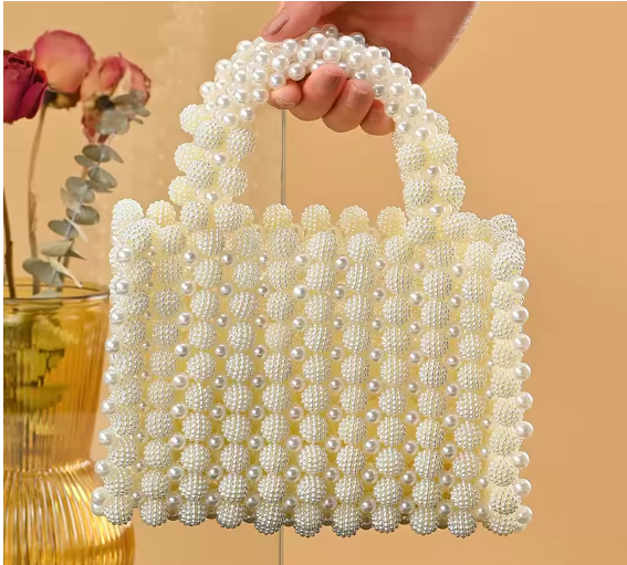 Buy pearl beaded stylish bag