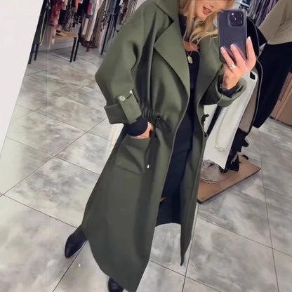 Shop stylish extended waist trench coat