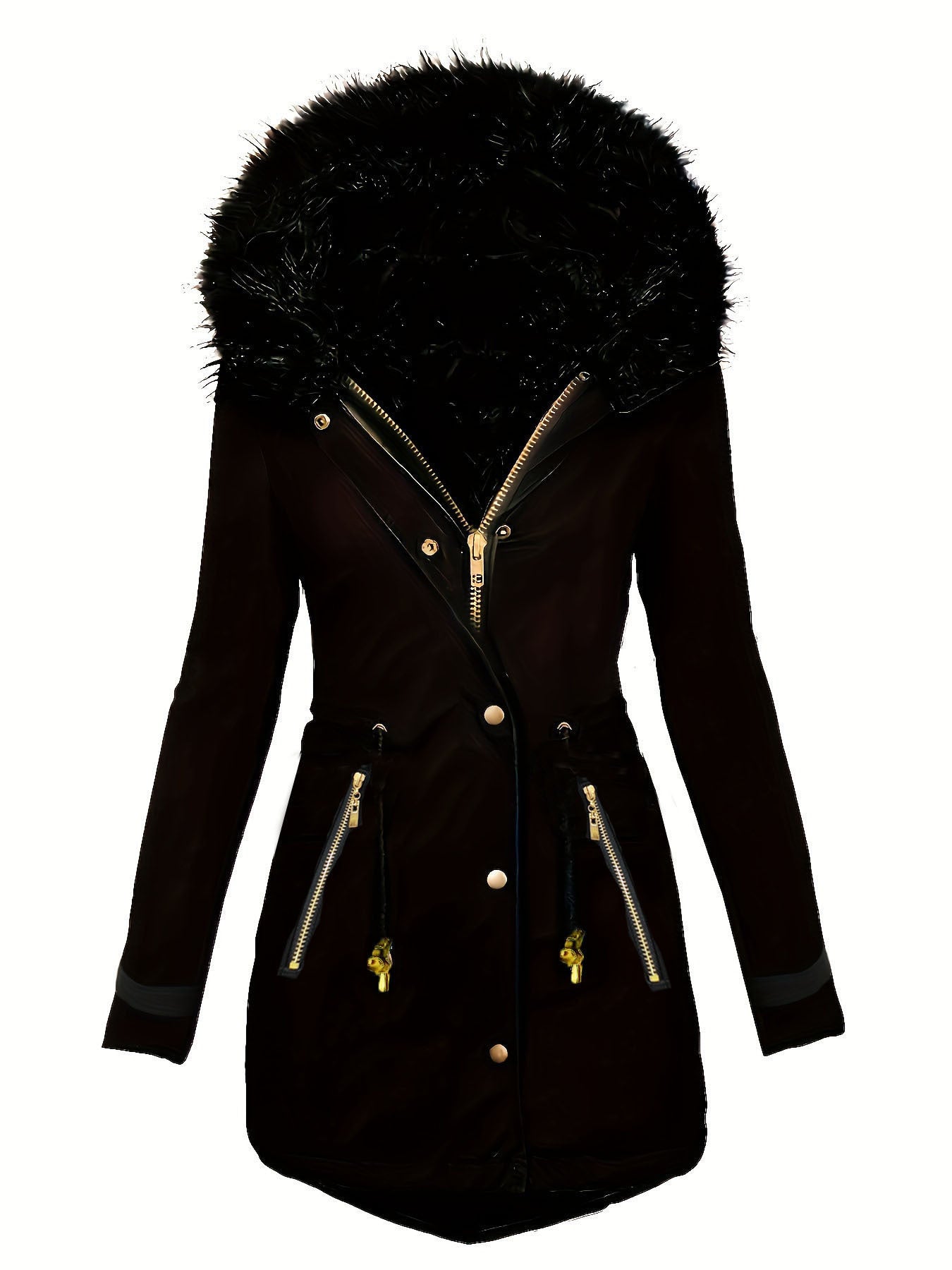 Buy warm zipper fur jacket