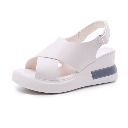 Women's Casual Peep Toe Platform Wedge Sandals