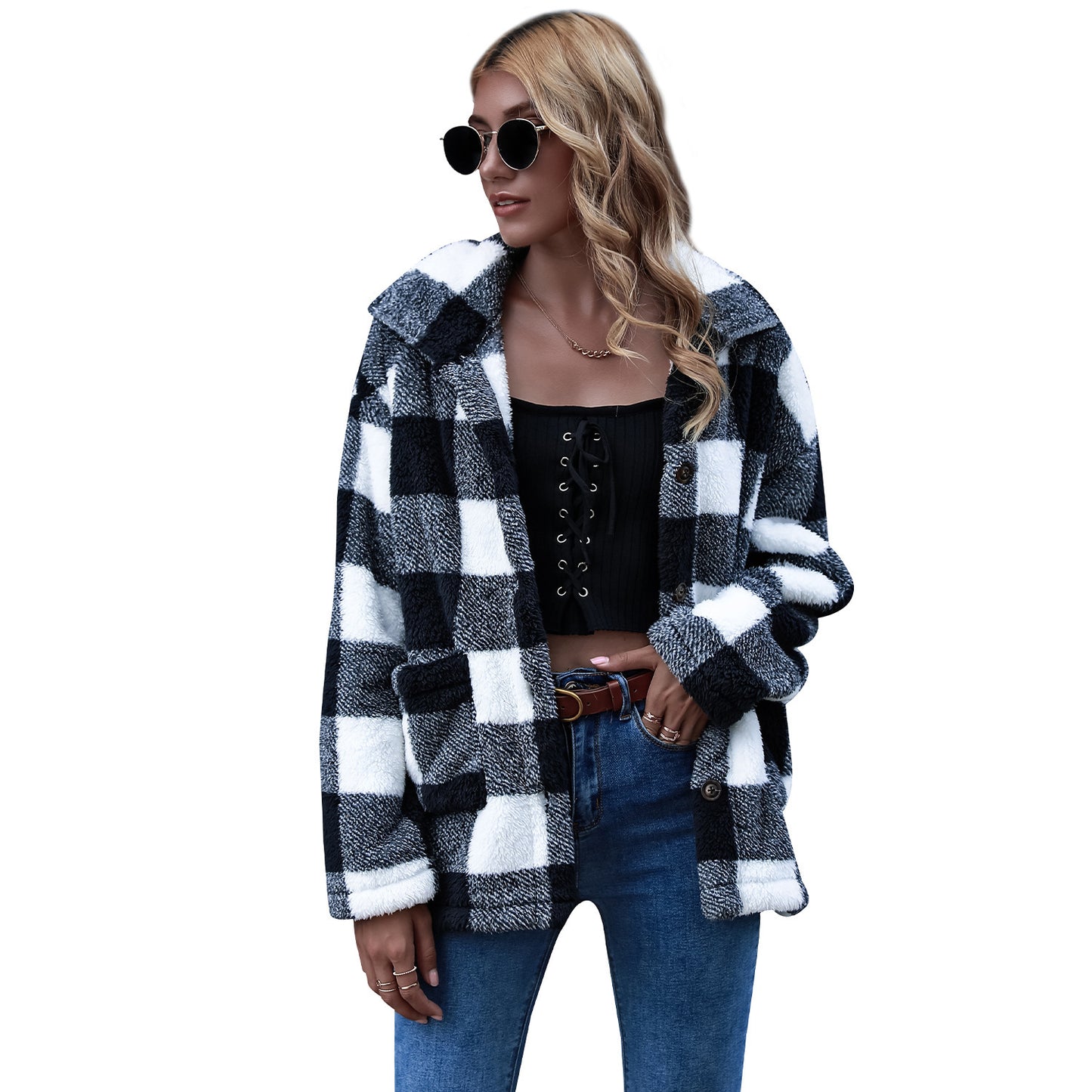 cozy thick plaid woolen shirt.