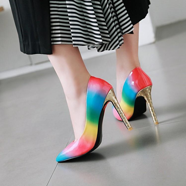 Shop Radiant rainbow high heels for women