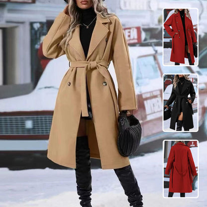 buy elegant double-breasted trench coat