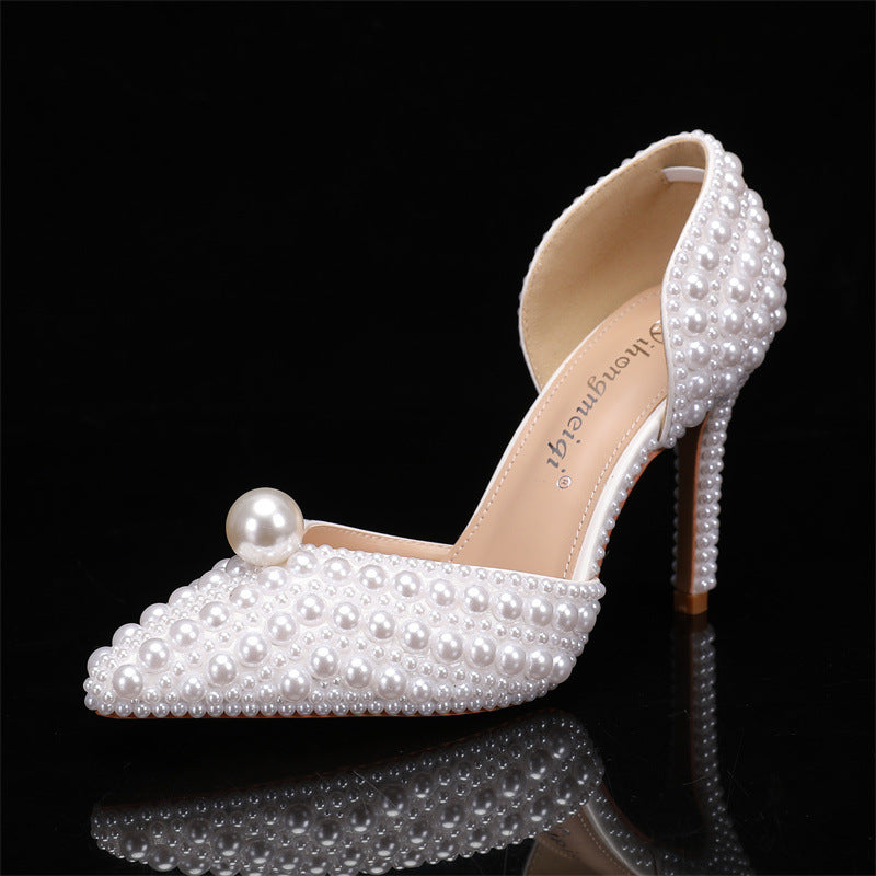 buy pearl-embellished stiletto wedding shoes