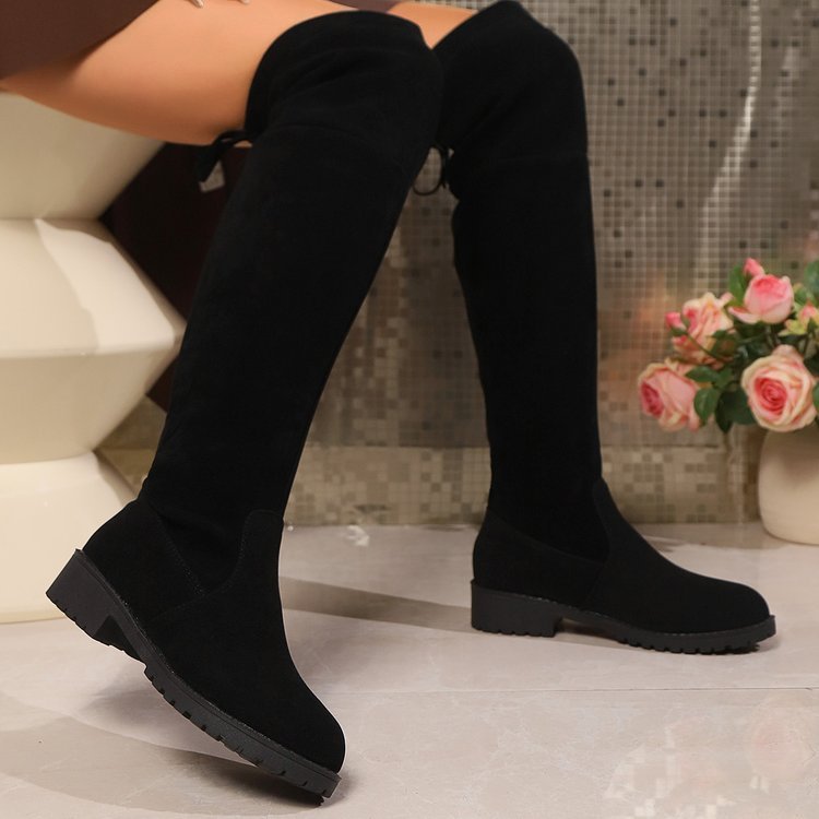 Women's High Platform Solid Color Fashion Boots