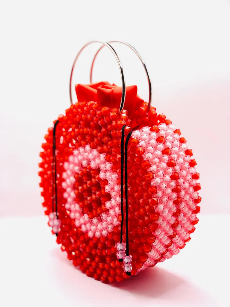 Beaded Round Handbag