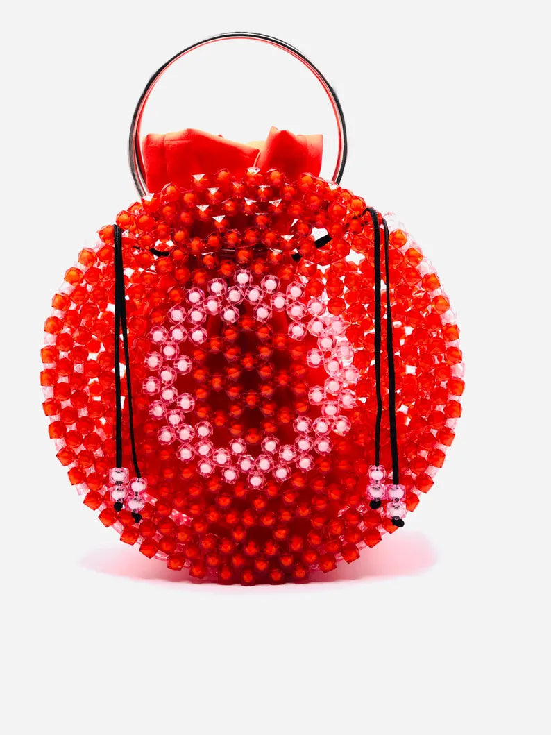 Beaded Round Handbag